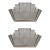 Pair of 1930s Muller Freres French Art Deco Geometric Stepped Wall Sconces - 2 Pairs Available For Sale