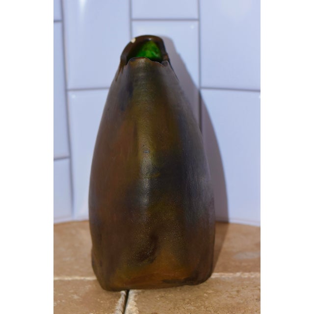 1970s Raku Fired Studio Pottery Decorative Art Vessel Organic Modern Earthenware For Sale In Palm Springs - Image 6 of 7