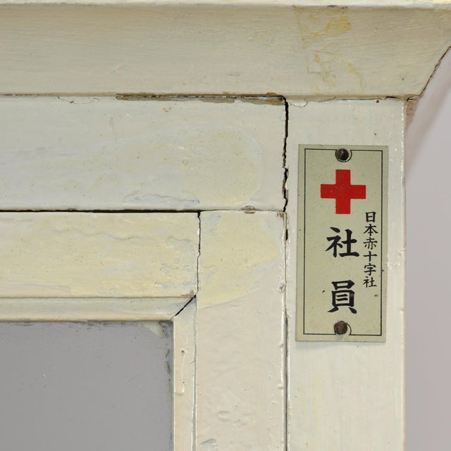 White Japanese Medical Display Cabinet, 1920s For Sale - Image 8 of 13