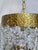 Glass Vintage Brass Basket Chandelier For Sale - Image 7 of 7