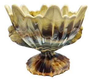 Art Deco Glass Cake Stand from United Glassware STS Abel, 1930s