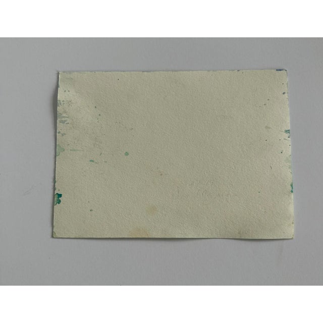 Contemporary Nancy Smith Signed Original Watercolor Seascape “Three Sailors” For Sale - Image 3 of 3