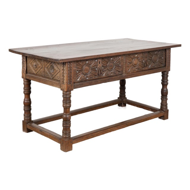 18th Century Console Table With Two Carved Drawers, Portugal​​​​​​​ For Sale