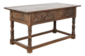18th Century Console Table With Two Carved Drawers, Portugal​​​​​​​