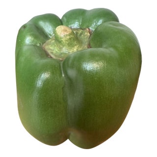 1993 Mary Kirk Kelly Signed Ceramic Green Bell Pepper Sculpture For Sale