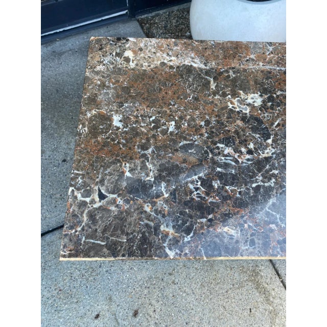 Mid 20th Century Vintage Henredon Charles X Collection Burl Elm Marble Top Chest For Sale - Image 9 of 12