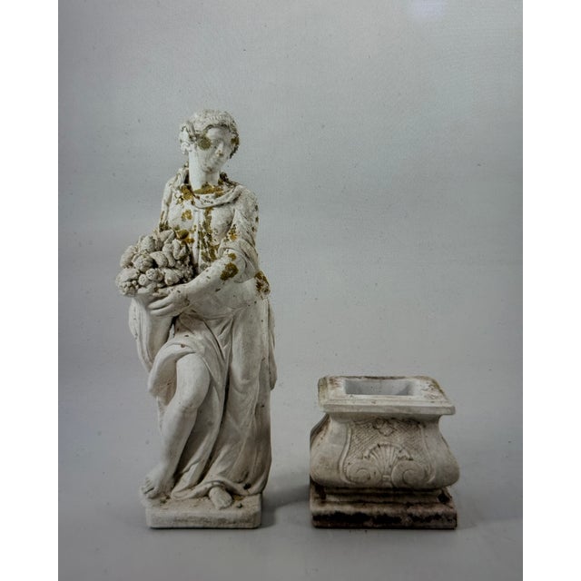 Stone Garden Sculpture in the Form of an Ancient Goddess, 1890s-1910s For Sale - Image 7 of 17