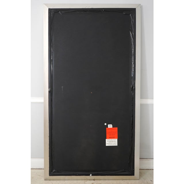 Silver Large Venetian Rectangular Floor Standing Dressing Mirror For Sale - Image 8 of 9
