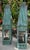 Art Deco Pair of Monumental Art Deco Style Verdigris Copper & Brass Wall Lanterns For Sale - Image 3 of 16