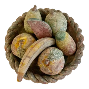 Large Handmade Terracotta Bowl & Fruits