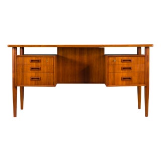 Modern Danish Teak Desk, 1950s For Sale