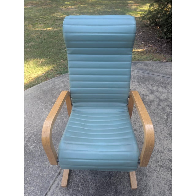 Mid Century Modern Thonet Bentwood Vinyl Cantilever Arm Chair For Sale In Charlotte - Image 6 of 15