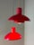 Type 728 Hanging Lamp in Red from Horn For Sale - Image 3 of 11