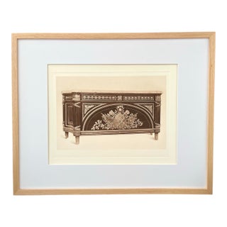Antique Lithograph of a Louis XXI Commode By For Sale