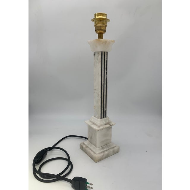 Volterra Alabaster Column Table Lamp, 1960 For Sale - Image 6 of 7