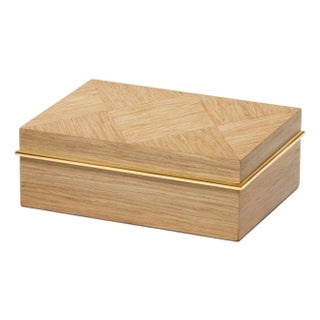 AERIN Marcello Small Box, Oak For Sale
