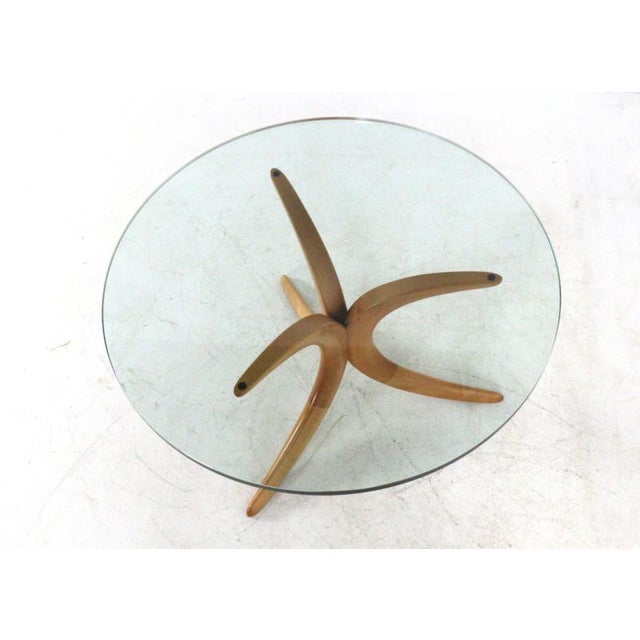 Coffee Table with Boomerang Legs and Glass Top from Alma Möbel, 1960s For Sale - Image 4 of 13