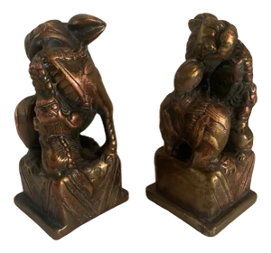 Antique French Art Deco Bookends- a Pair