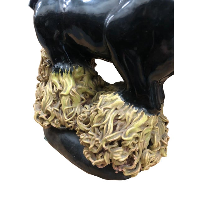 1950s Mid-Century Studio Art Pottery Clydesdale Horse For Sale - Image 5 of 7