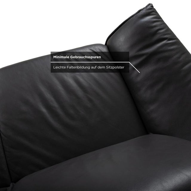 Vanda 2-Seater Sofa in Anthracite Leather from Koinor For Sale - Image 10 of 16