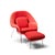 Eero Saarinen for Knoll Mid Century Medium Womb Chairs - Pair With Ottoman For Sale - Image 12 of 13