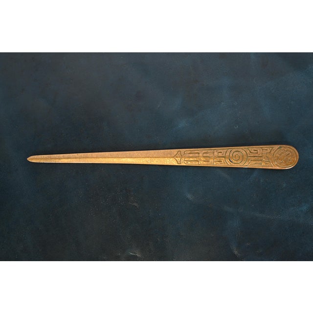 Tiffany Studios New York Zodiac Bronze Doré Letter Opener For Sale - Image 11 of 11