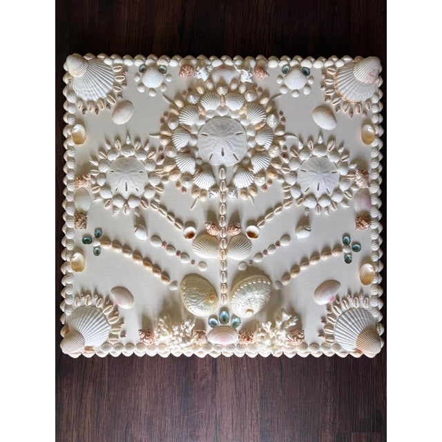 Ivory Shell Panel 19x20”, Coastal Luxury Wall Art Panel For Sale In Orlando - Image 6 of 10