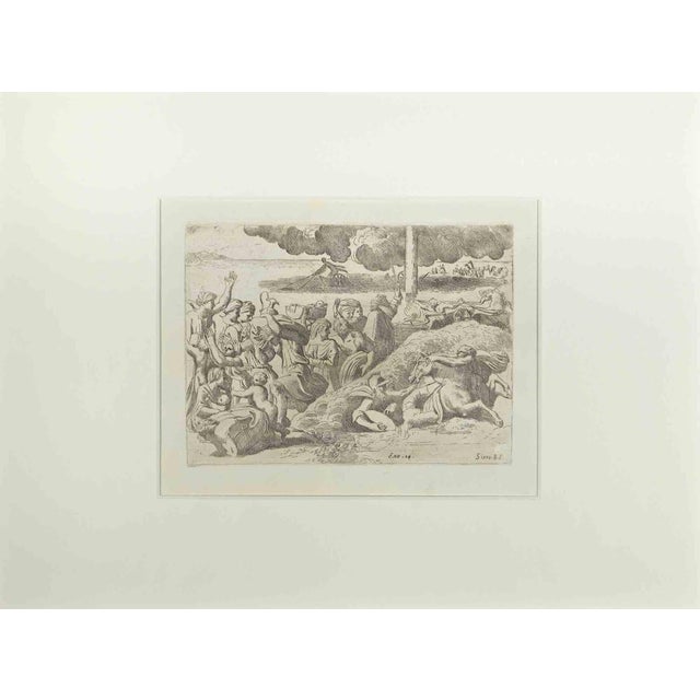 Sisto Badalocchio, Exodus 14, Old Testament Story, Etching, 1607 For Sale - Image 3 of 3