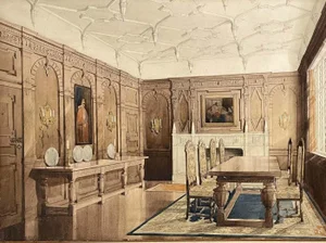 1911 Tom Johnson British Interior Watercolor