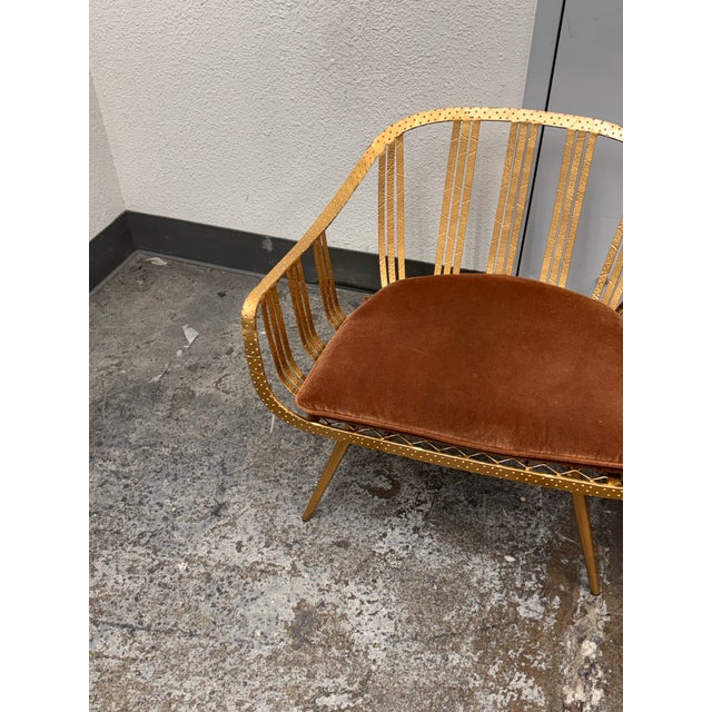 Cb2 Gala Gold Lounge Chairs, Pair. For Sale - Image 12 of 12