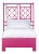 Lattice Back Bed Twin - Bright Pink For Sale