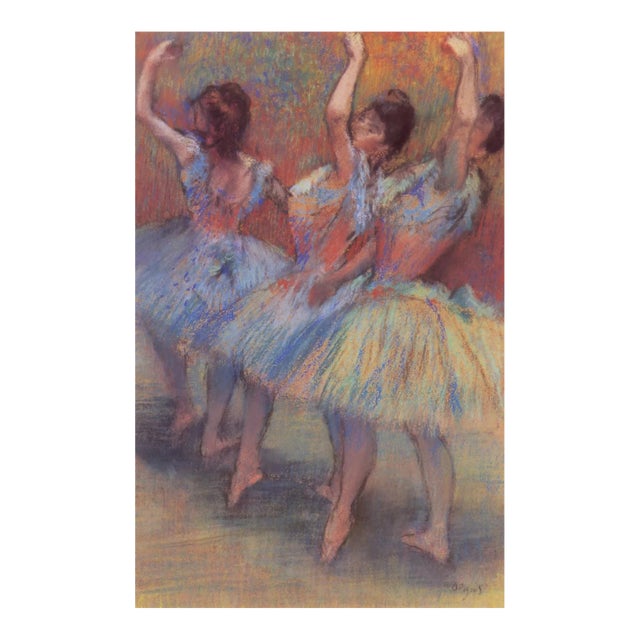 Edgar Degas Three Dancers-Pastel Numbered Giclee For Sale