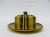 A butter dish from the 20s, enameled with spray decor in contrasting colour combination yellow / black. The decor was...