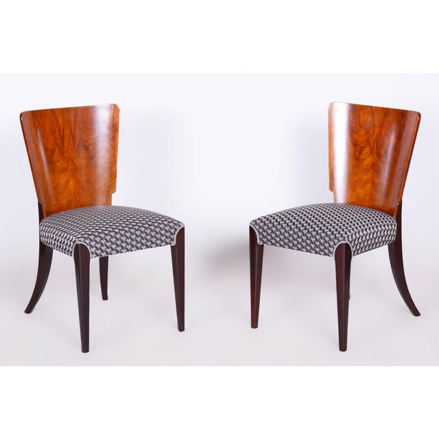 1930s Art Deco Chairs in Beech attributed to Jindřich Halabala for Up Závody, Czechia, 1930s, Set of 4 For Sale - Image 5 of 12