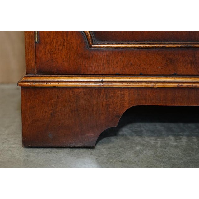 Vintage Flamed Hardwood Sideboard Bookcase with Three Large Drawers For Sale - Image 11 of 18