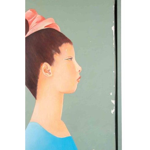 Oil on canvas realized in 2000. Hand signed, titled and dated on rear. Includes a contemporary wooden frame cm. 53x38....