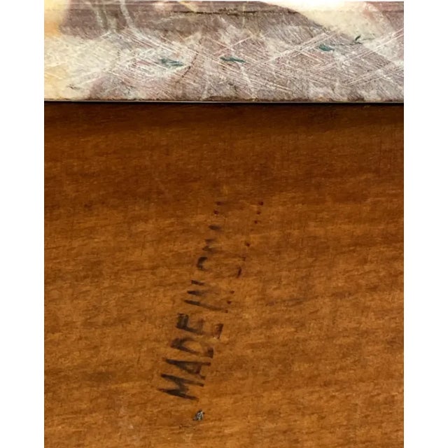 Mid 20th Century Vintage Neoclassical Marble and Brass Console Table For Sale - Image 9 of 12