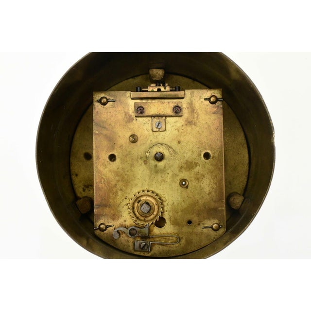 Antique Japanese Bronze Barrel Form Table or Mantel Clock For Sale - Image 4 of 6