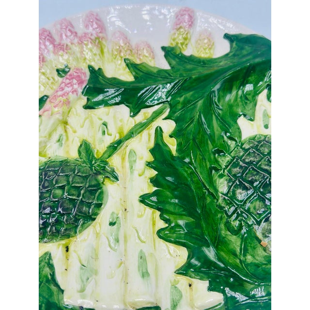 1980s Decorative Majolica Plate For Sale - Image 5 of 6