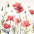 Contemporary "Poppies No. 4" Contemporary Original Botanical Wildflowers Watercolor Painting by Elizabeth Becker For Sale - Image 3 of 4