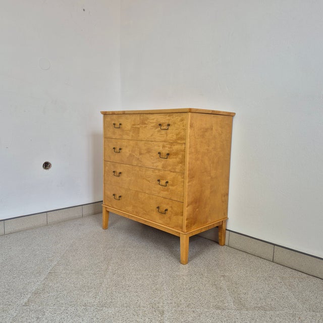 Chest of Drawers in Flame Birch, Norway, 1950s For Sale - Image 10 of 12
