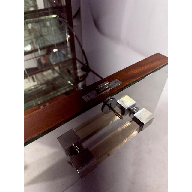 Silver Art Deco Mirrored Cocktail Cabinet Bar, 1930 For Sale - Image 8 of 14