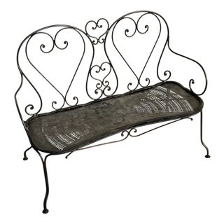 Wrought Iron Bench, 1949 For Sale
