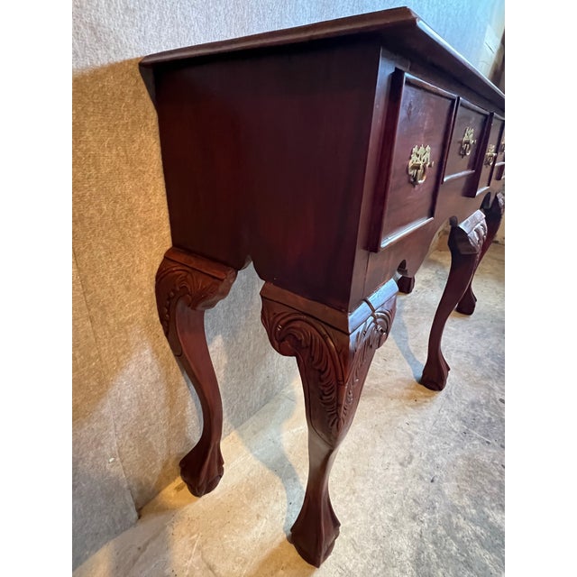 1990s Mahogany Chippendale Console or Sideboard With Ball and Claw Feet For Sale - Image 11 of 12
