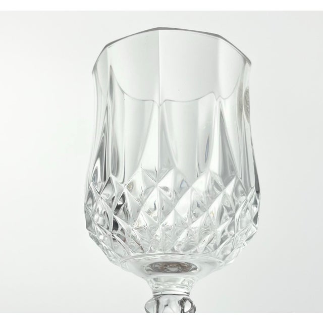 2000 - 2009 Cristal D’Arques “Longchamp” Crystal Wine Glasses - Set of 12 For Sale - Image 5 of 8