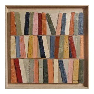 Partion Coloree, Abstract Library, Contemporary, Framed by Sophie Dumont For Sale