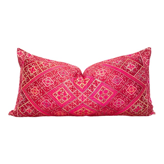 Antique Chamba Sindh Silk Pillow For Sale
