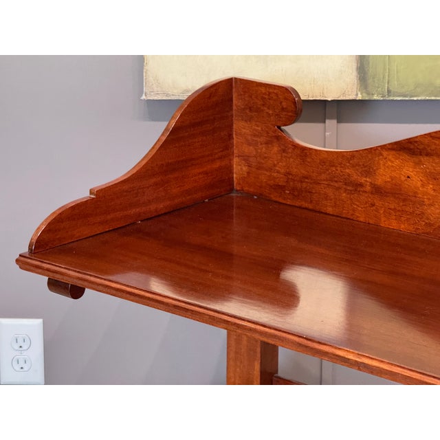 Pair of Mid-20th Century Regency Style Mahogany Étagères For Sale - Image 4 of 12