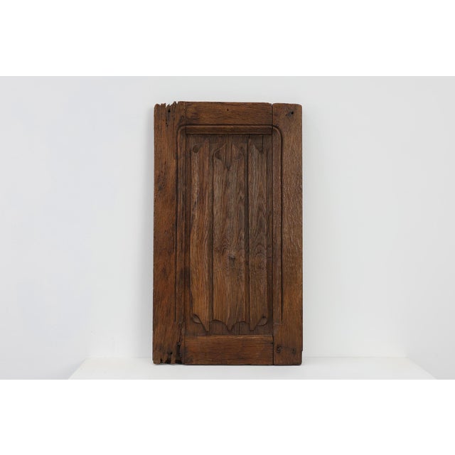 Wood 16th Century Gothic Carved Oak Relief Panel, France For Sale - Image 7 of 11