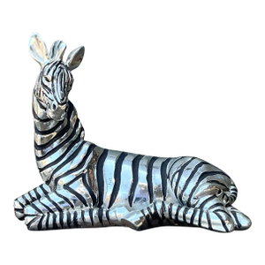 Vintage Silver Mirrored Zebra
